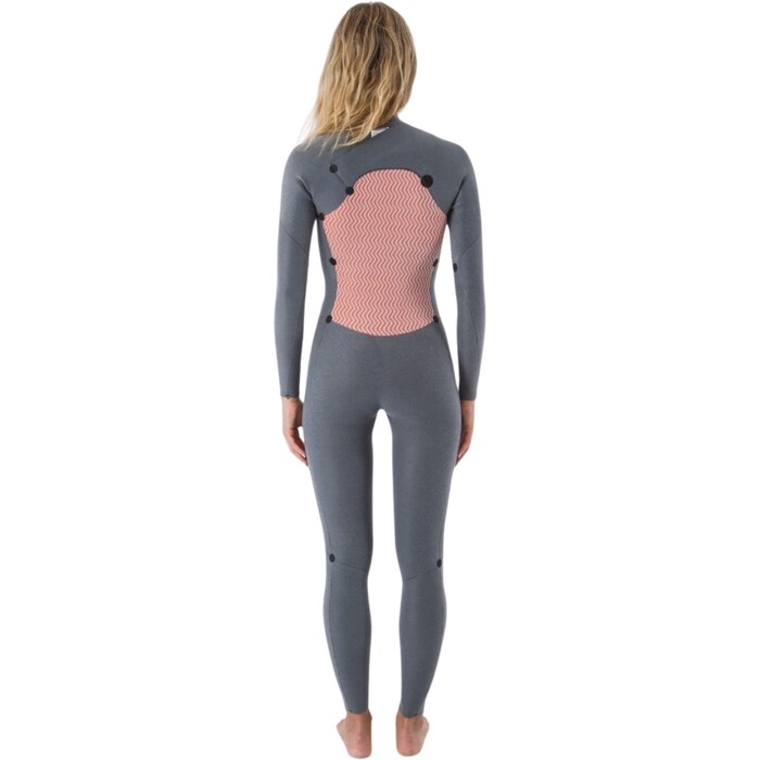 2024 Hurley Mujer Advant 4/3mm Chest Zip Neopreno WFS0013403 - Black